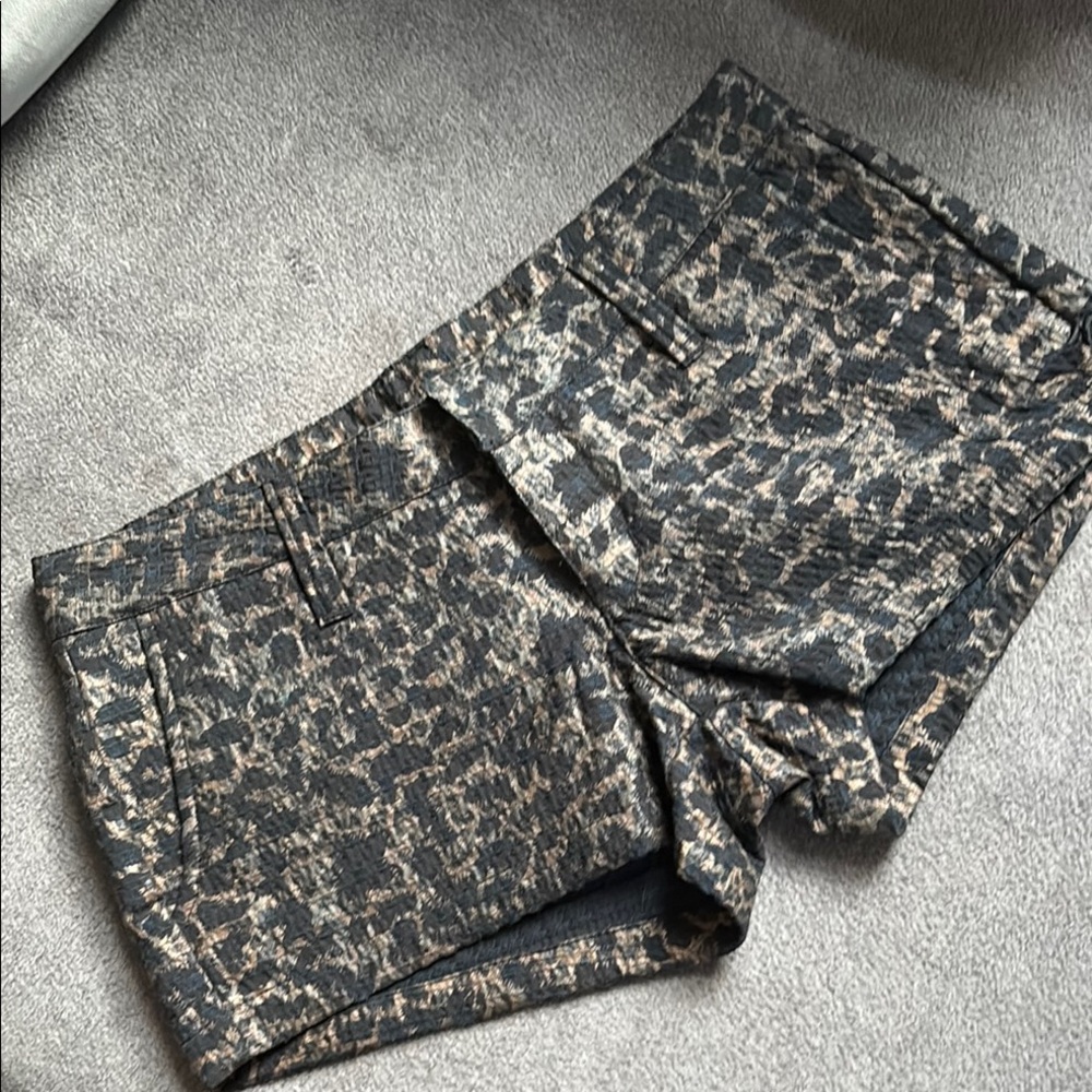 Hurley Women's Leopard Print Shorts - Black and Tan